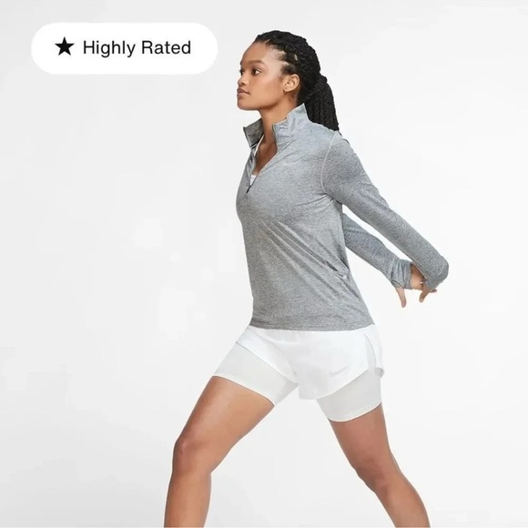 Nike Element Half-Zip Long Sleeve Women Lightgrey - Picture 1 of 8